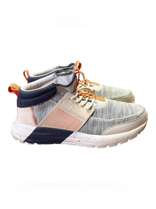 Hey Dude Other - Hey Dude Sirocco Mid Trail Sneaker Mens Sz 7 Womens Sz 8.5/9 Gray Orange Mid Top